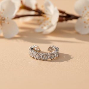 Elegant Silver Diamond Ring