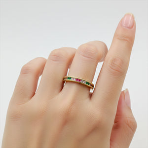 Emerald Blush Gold Ring