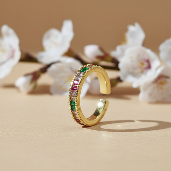 Emerald Blush Gold Ring