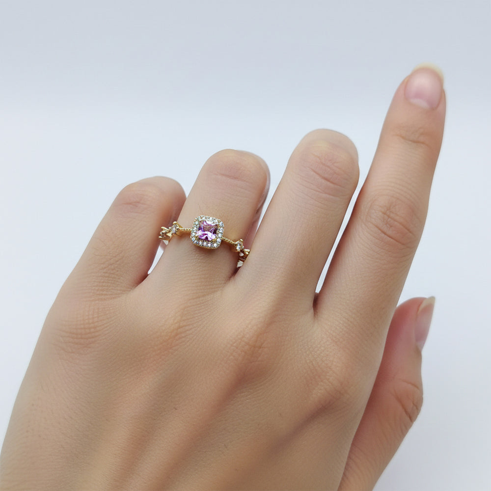 Blush Gold Diamond Ring