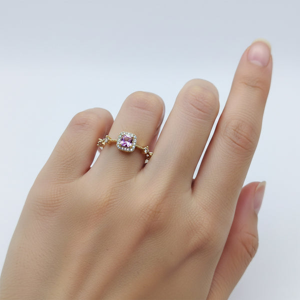 Blush Gold Diamond Ring