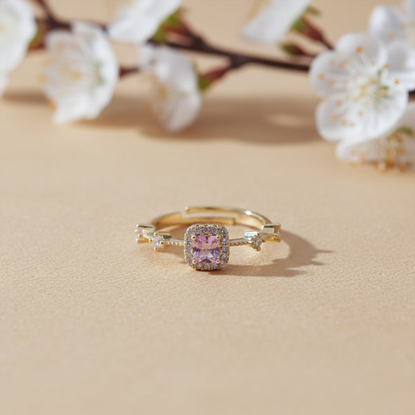 Blush Gold Diamond Ring