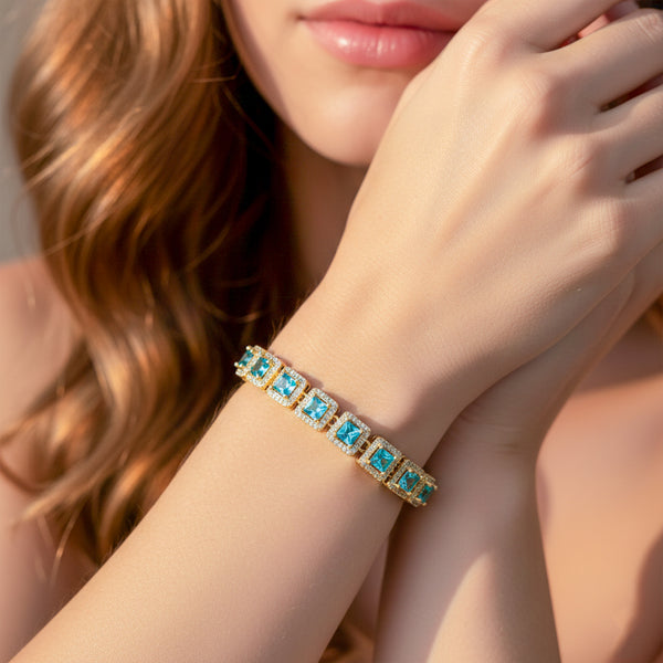 Ocean Blue Diamond Bracelet