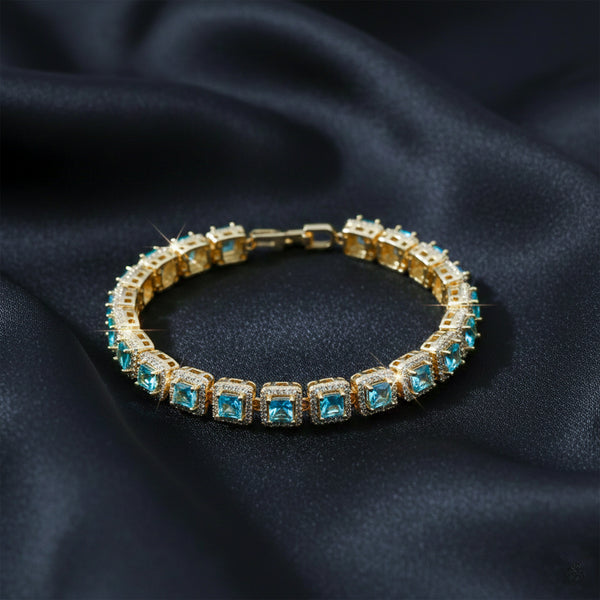 Ocean Blue Diamond Bracelet