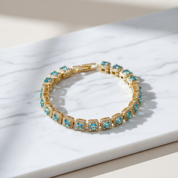 Ocean Blue Diamond Bracelet