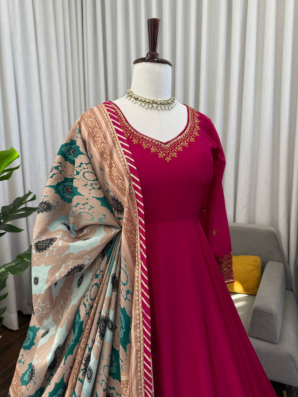 Designer Gown Set – Elegant Ethnic Wear