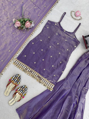 Aqua Noor Sharara Set – Royal Purple