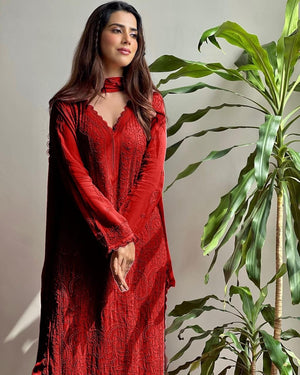 chikankari embroidery 3 pic suit