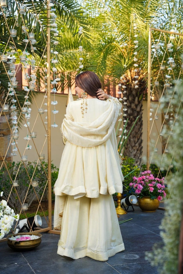 Anarkali Kurta with Sharara & Dupatta