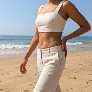 Golden Seashell Layered Waist Chain