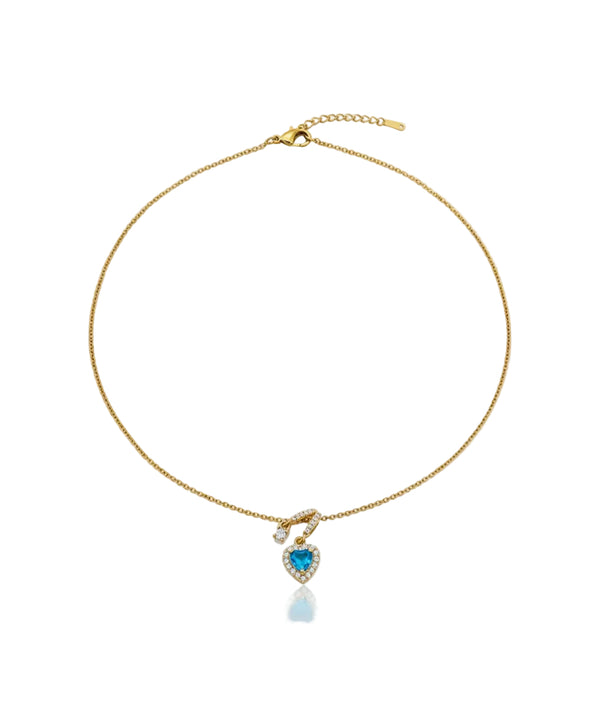 Sapphire Heart Necklace