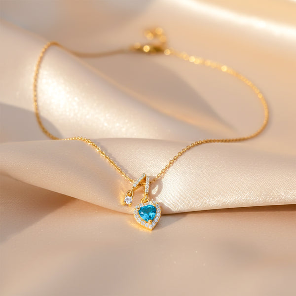 Sapphire Heart Necklace