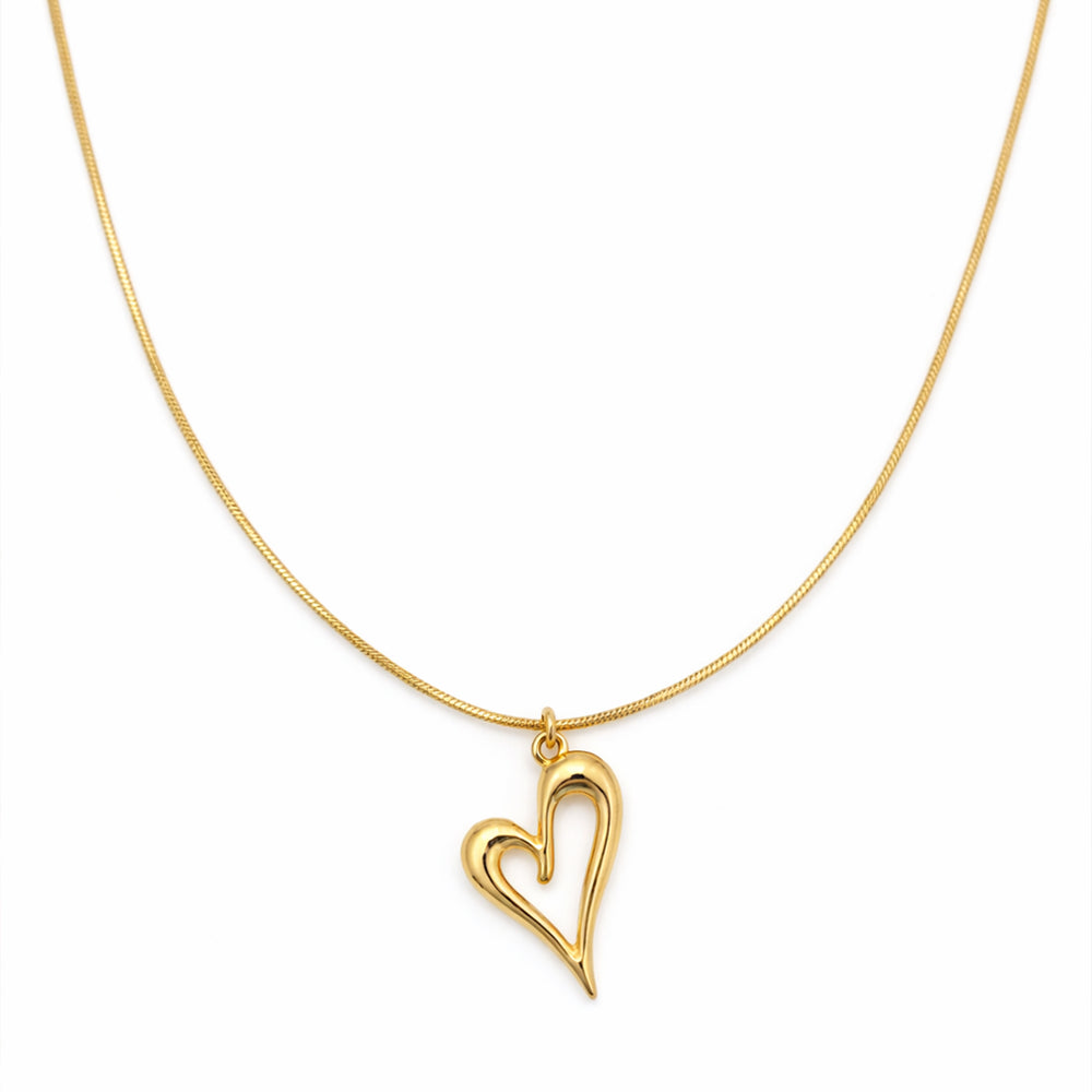 Antique Gold Heart Necklace