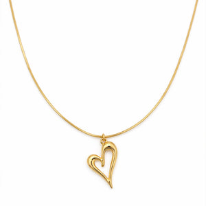 Antique Gold Heart Necklace