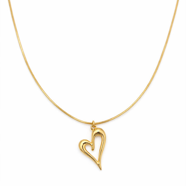 Antique Gold Heart Necklace