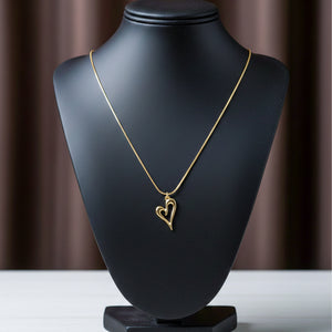 Antique Gold Heart Necklace