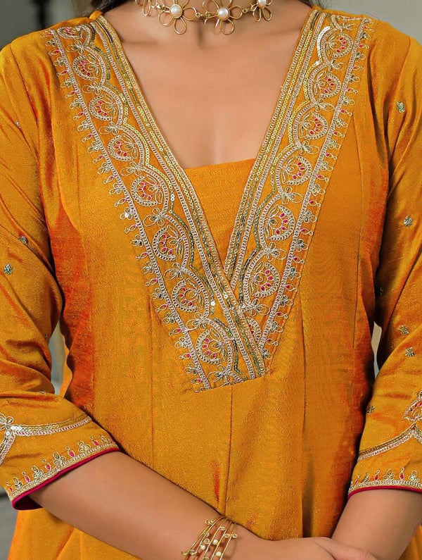 Gulnaar Mustard Suit Set