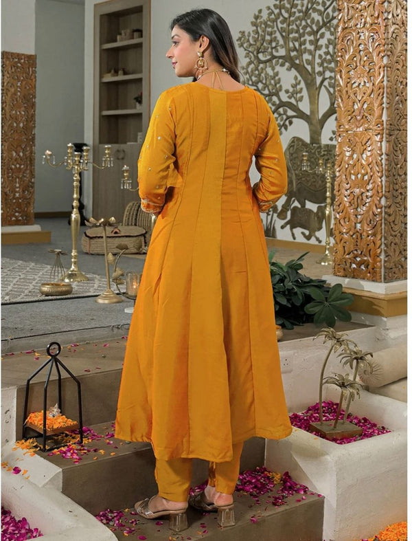 Gulnaar Mustard Suit Set
