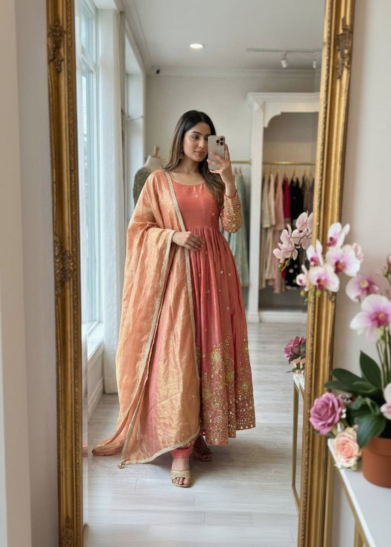 Blush Pink Elegance Anarkali
