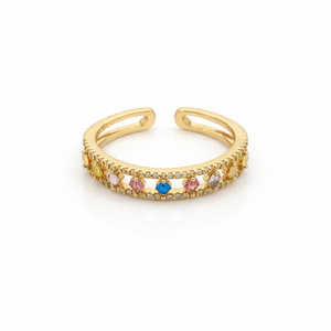Aurora Crystal Adjustable Ring
