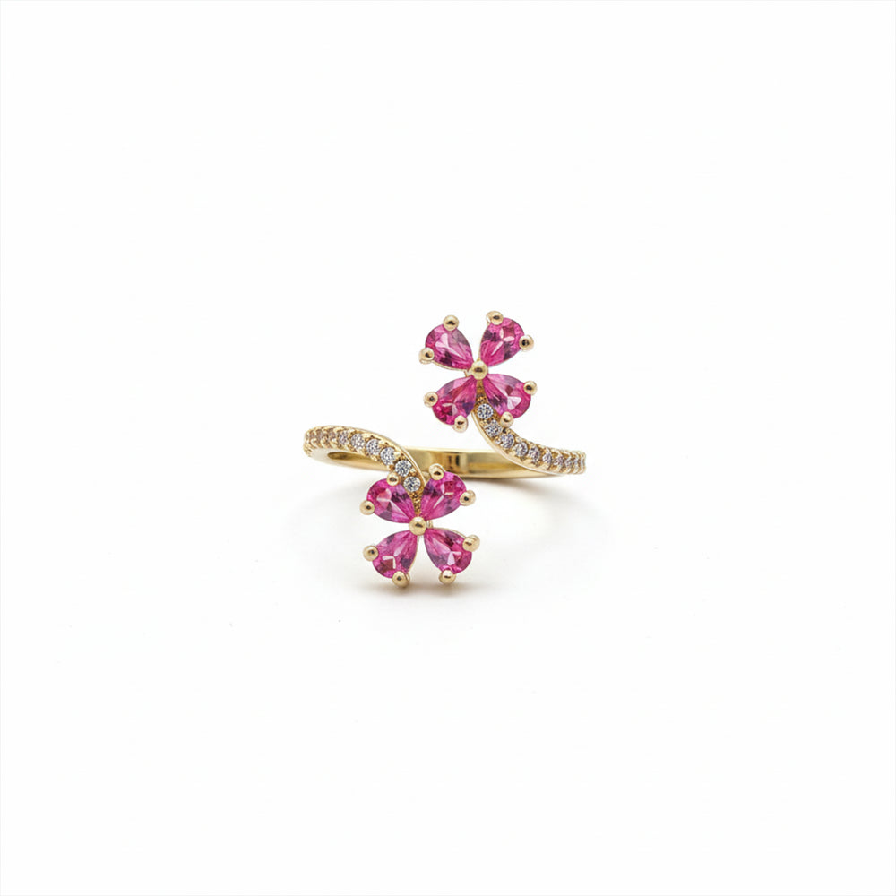 Golden Blossom Adjustable Ring