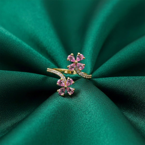 Golden Blossom Adjustable Ring