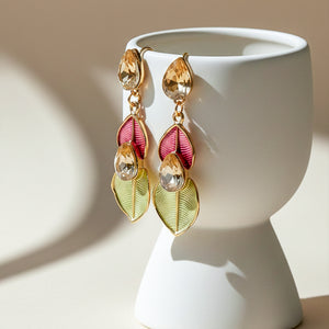 Emerald Leaf Spark Earrings