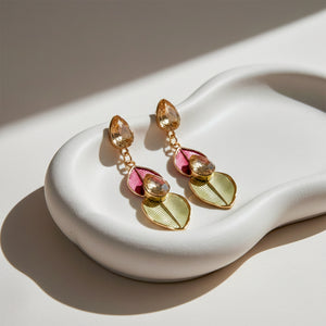Emerald Leaf Spark Earrings