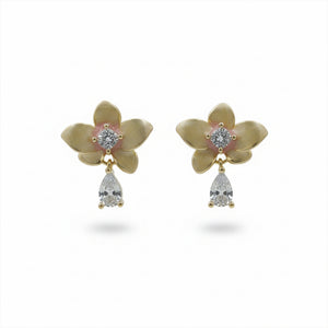 Crystal Bloom Jhumka Earrings