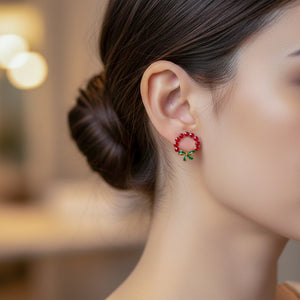Emerald Ribbon Crystal Earrings