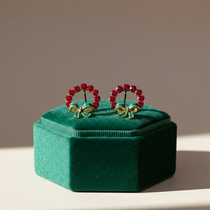 Emerald Ribbon Crystal Earrings