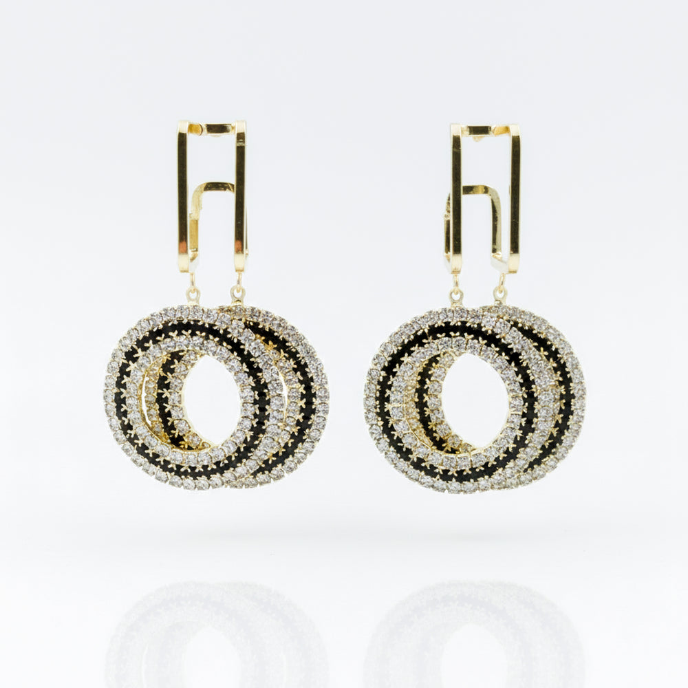 Midnight Spark Jhumka Earrings