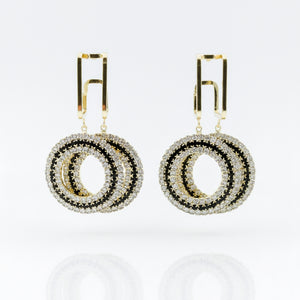 Midnight Spark Jhumka Earrings