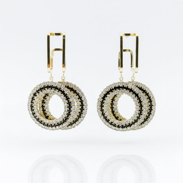 Midnight Spark Jhumka Earrings
