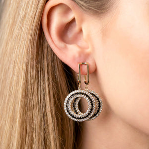 Midnight Spark Jhumka Earrings