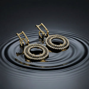 Midnight Spark Jhumka Earrings