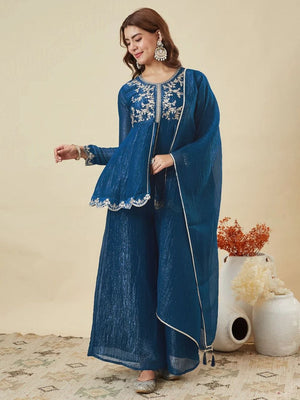 Crunchy Silk kurta & Plazzo Set