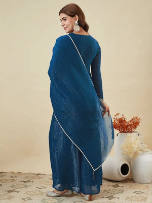 Crunchy Silk kurta & Plazzo Set