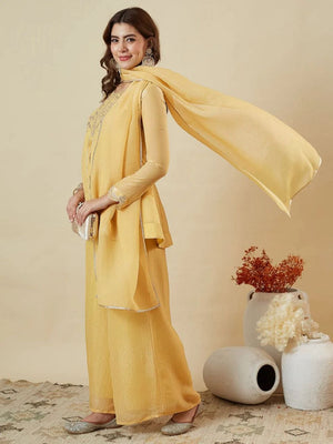 Crunchy Silk kurta & Plazzo Set