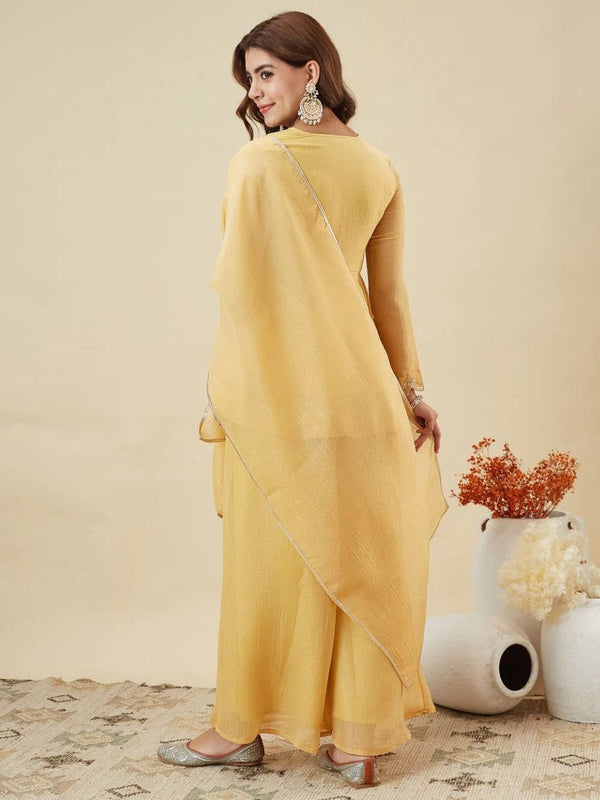 Crunchy Silk kurta & Plazzo Set