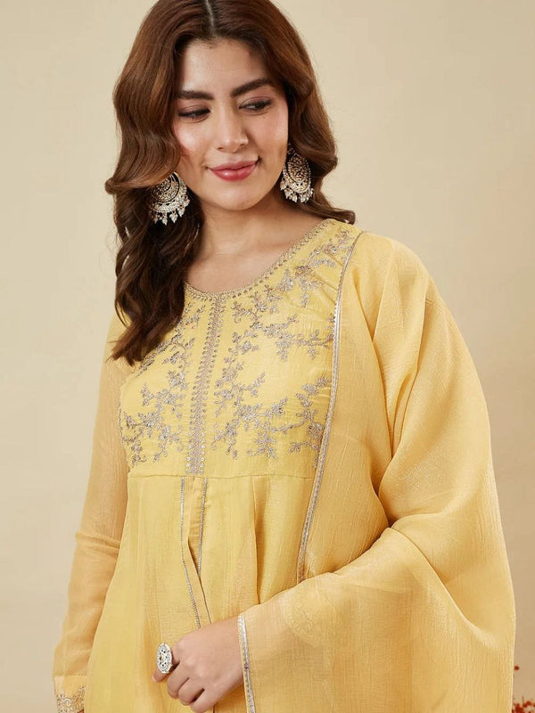 Crunchy Silk kurta & Plazzo Set