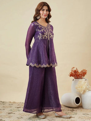 Crunchy Silk kurta & Plazzo Set