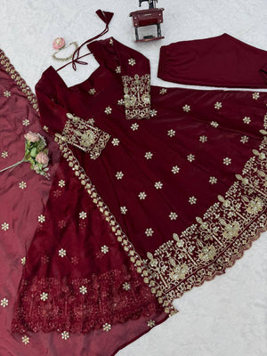 Ruhani Red Anarkali