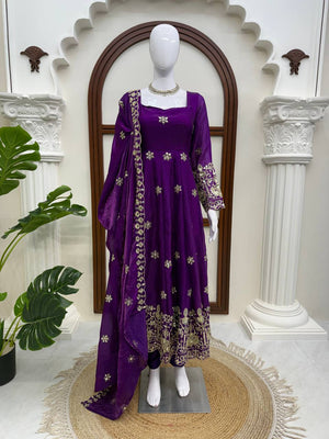 Ruhani Purple Anarkali