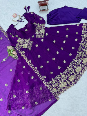 Ruhani Purple Anarkali