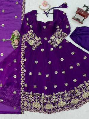 Ruhani Purple Anarkali