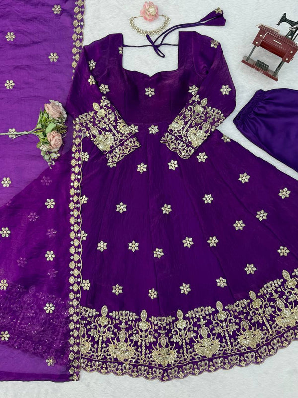 Ruhani Purple Anarkali