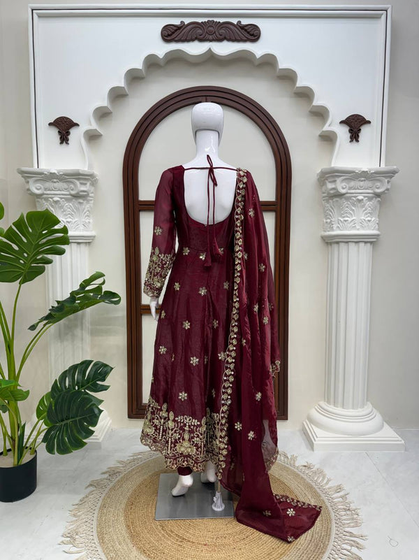 Ruhani Red Anarkali