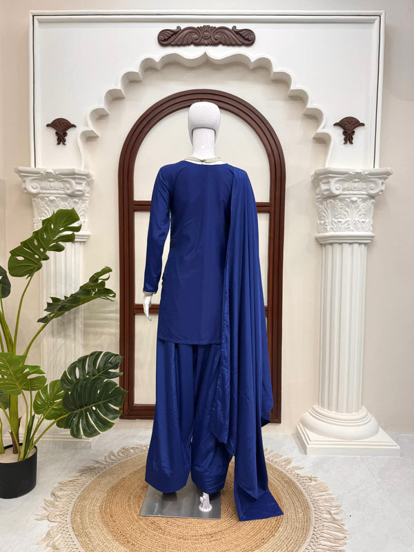 Royal Peacock Navy Lehenga Set
