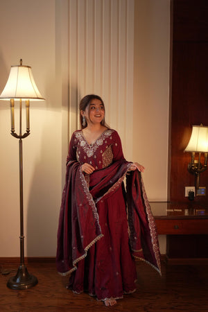 Royal Wine Cape Lehenga